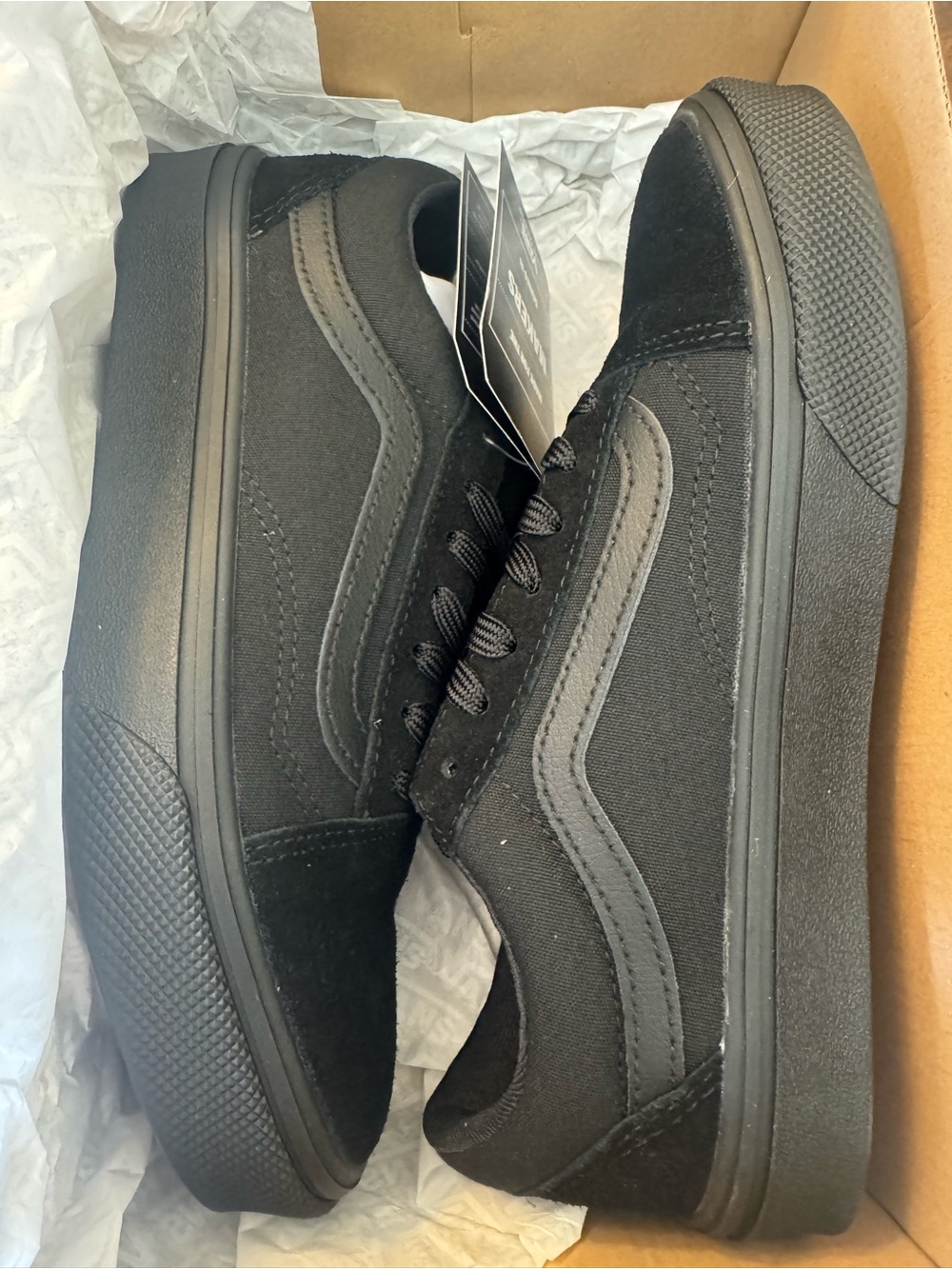 Vans Black Low-Top Canvas & Suede Skate Sneakers